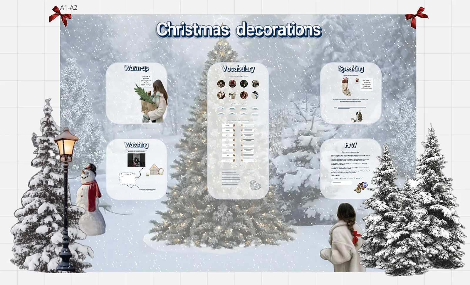 Доска урока Christmas decorations